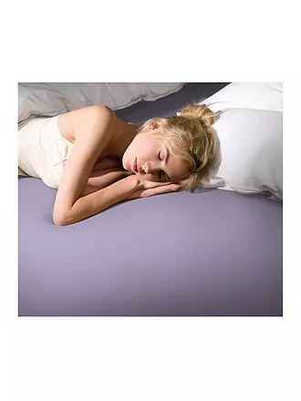 FORMESSE | Jersey-Spannleintuch "Bella Donna" 120/200 cm - 130/220 cm (Weiss) | lila